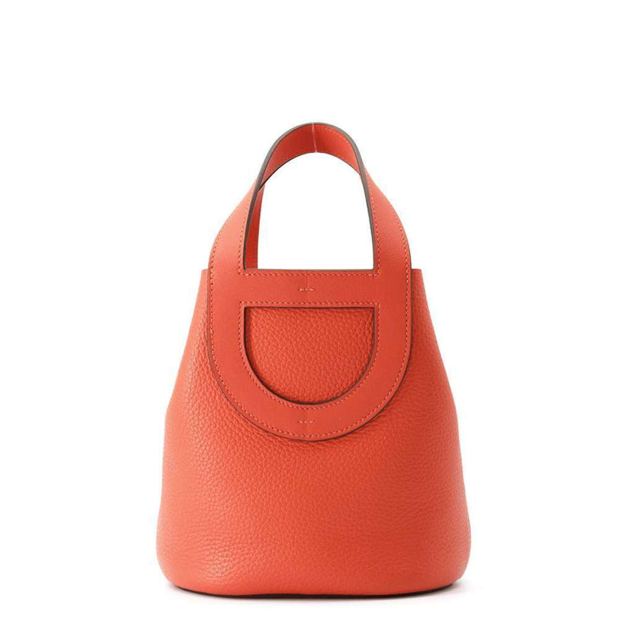 Hermes Pebbled Leather Top Handle Handbag