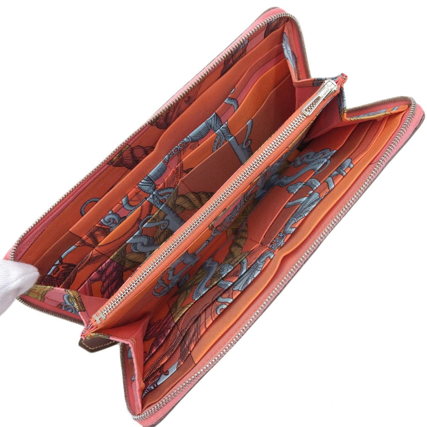 Hermès Pink Leather Silk'in