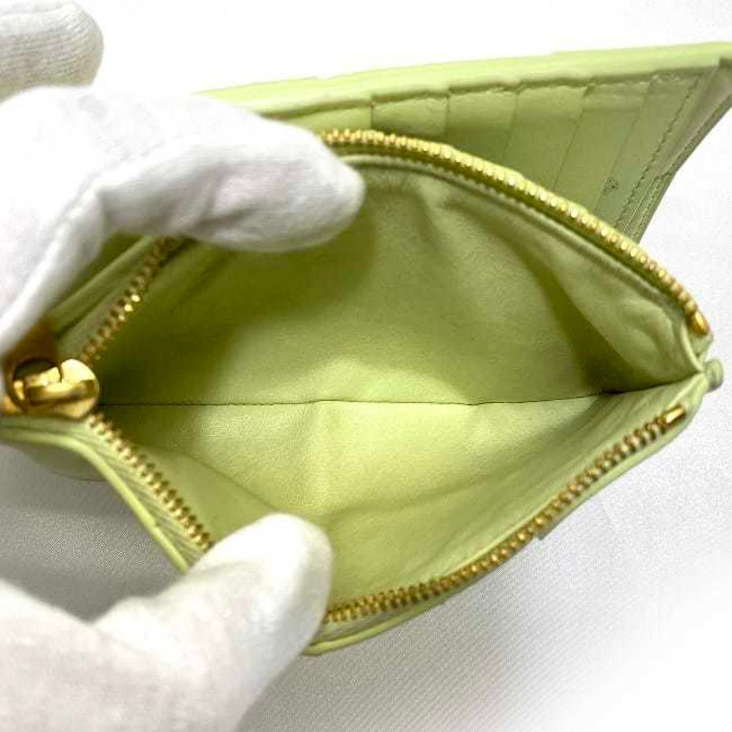 Bottega Veneta Yellow Leather Intrecciato