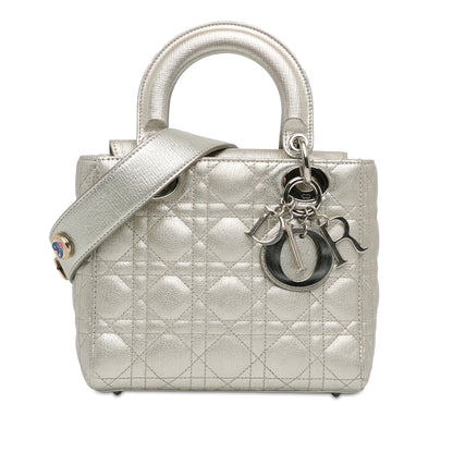 Dior Small Metallic Grained Calfskin Cannage My Abcdior Lady Dior