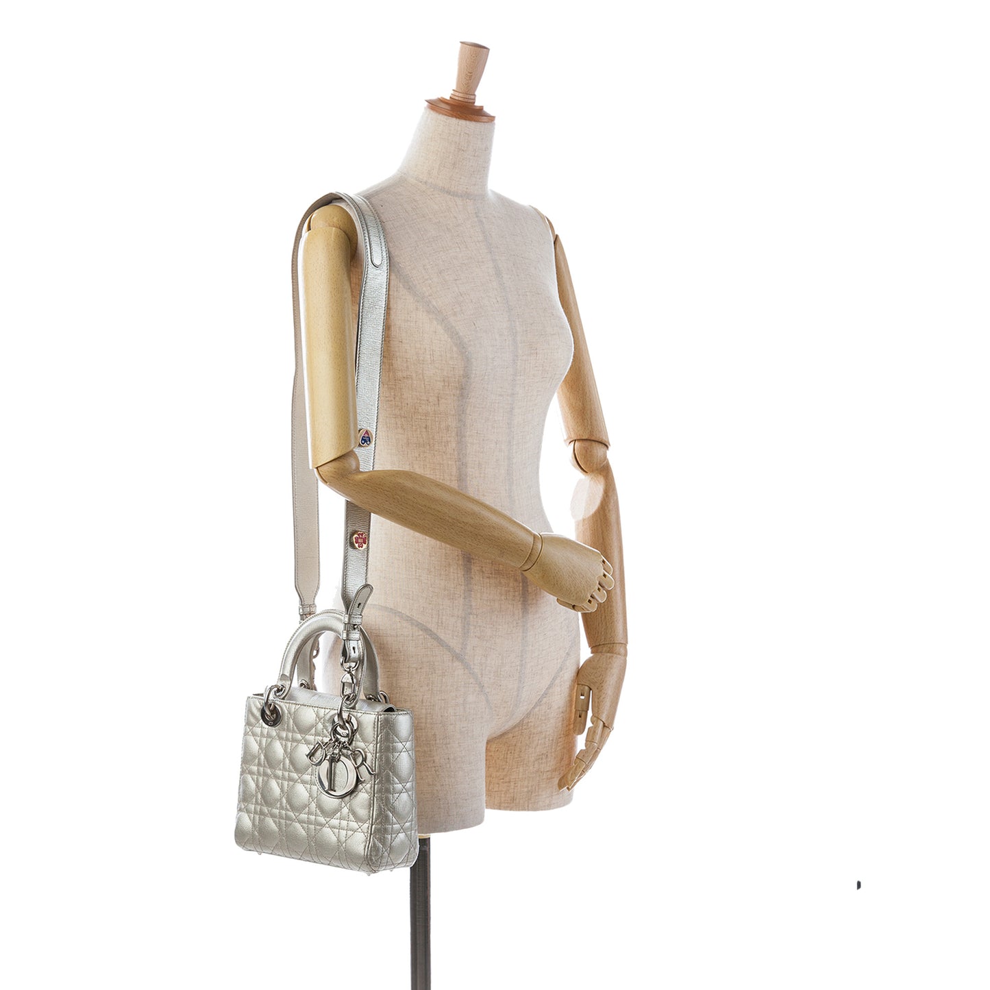 Dior Small Metallic Grained Calfskin Cannage My Abcdior Lady Dior