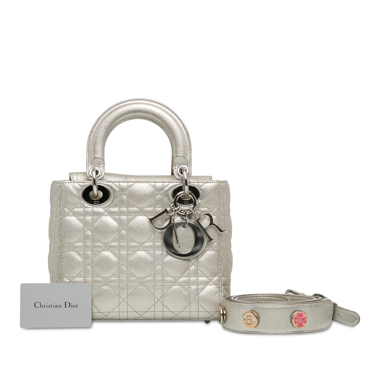Dior Small Metallic Grained Calfskin Cannage My Abcdior Lady Dior