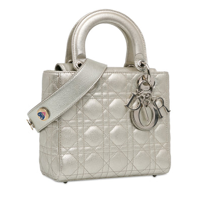 Dior Small Metallic Grained Calfskin Cannage My Abcdior Lady Dior