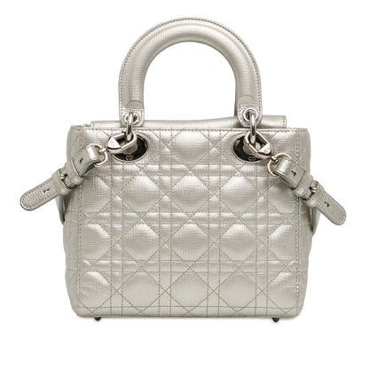 Dior Small Metallic Grained Calfskin Cannage My Abcdior Lady Dior