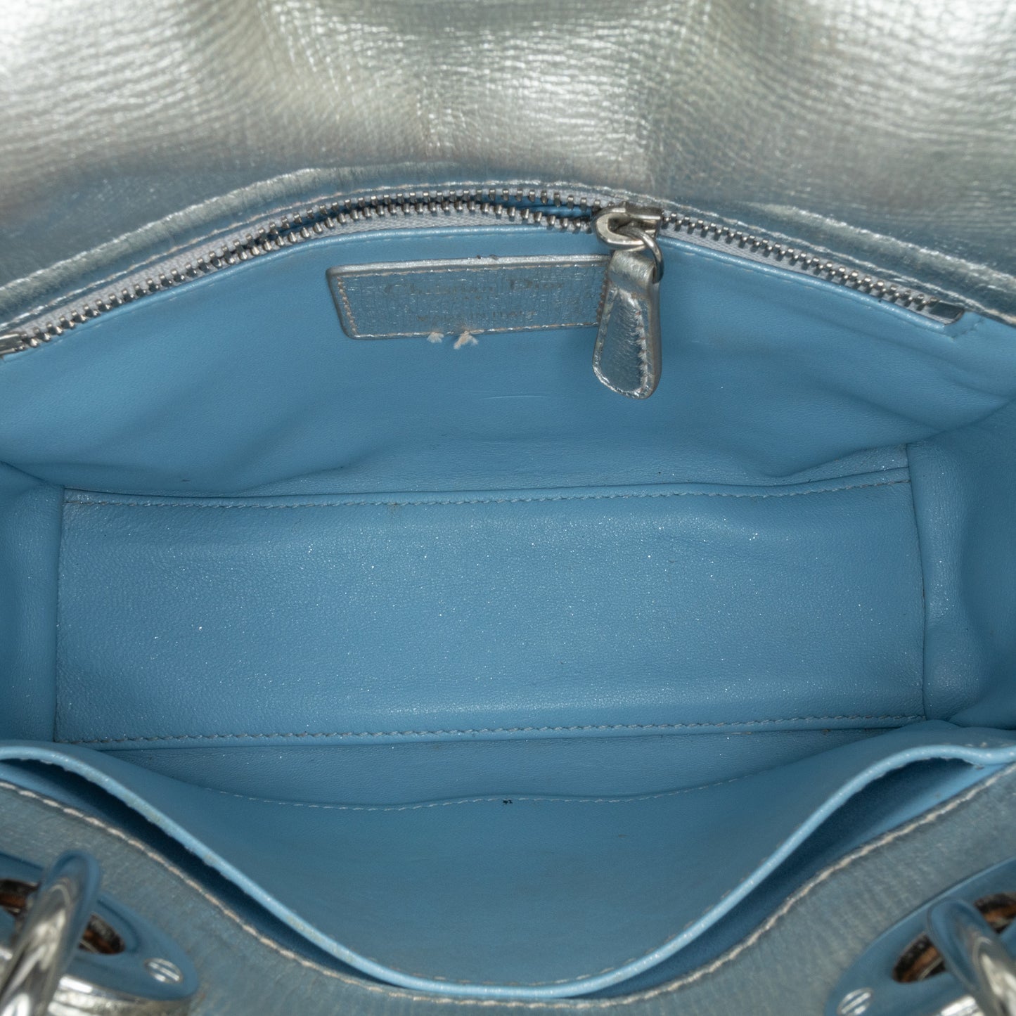 Dior Small Metallic Grained Calfskin Cannage My Abcdior Lady Dior