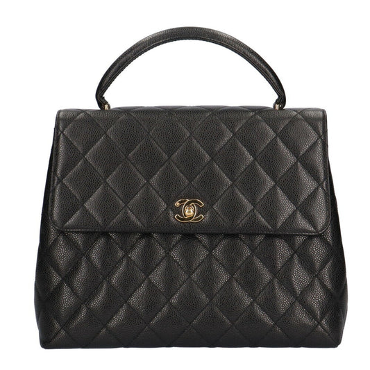 Chanel Black Leather Coco Mark
