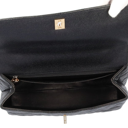 Chanel Black Leather Coco Mark
