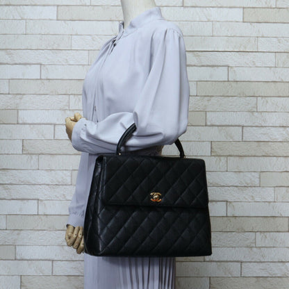 Chanel Black Leather Coco Mark