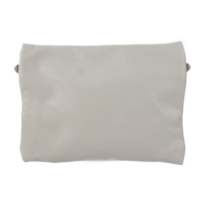 Bottega Veneta White Leather Clutch