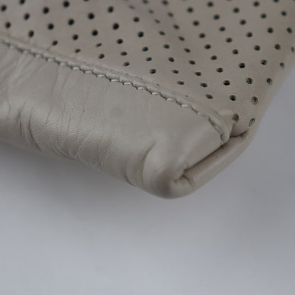 Bottega Veneta White Leather Clutch