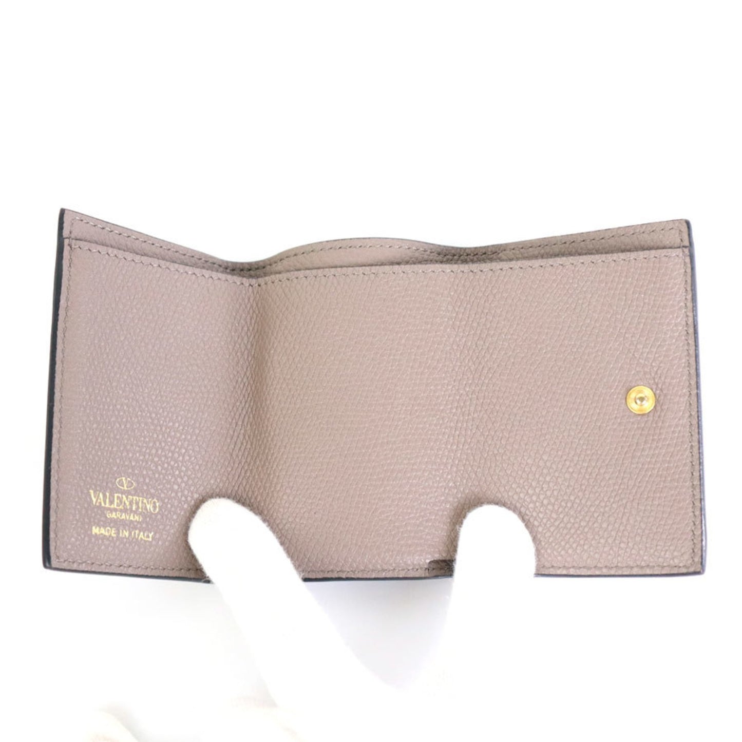 Valentino Garavani Gray Leather Wallet