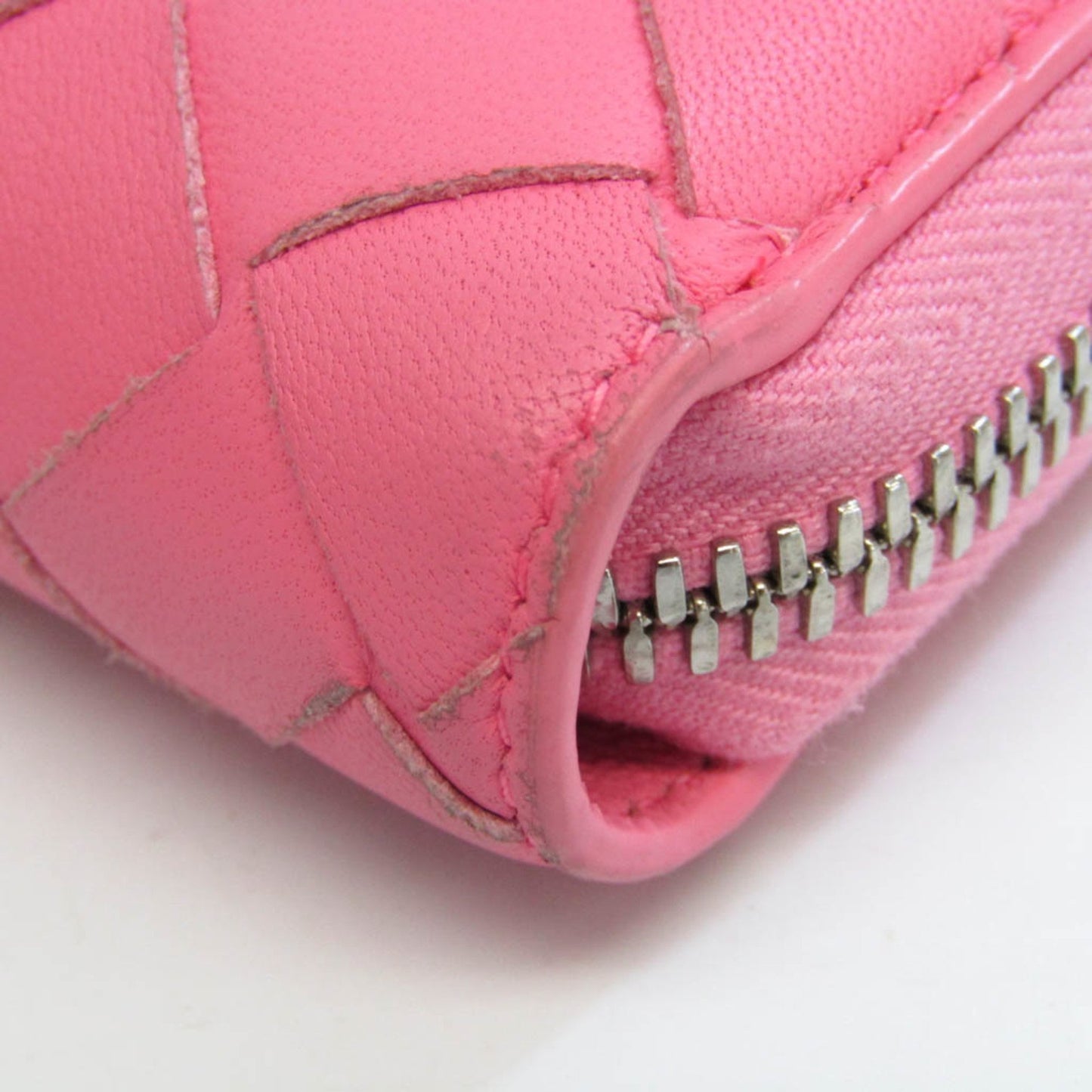 Bottega Veneta Pink Leather Intrecciato