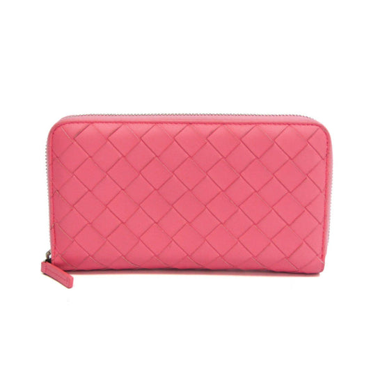 Bottega Veneta Pink Leather Intrecciato