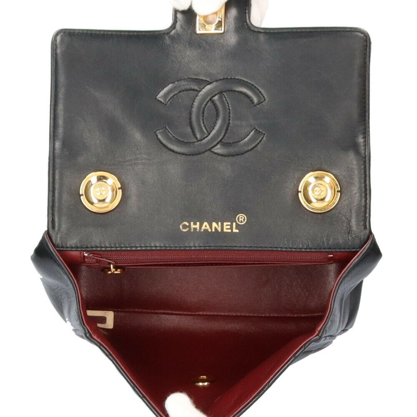 Chanel Black Leather Matelassé