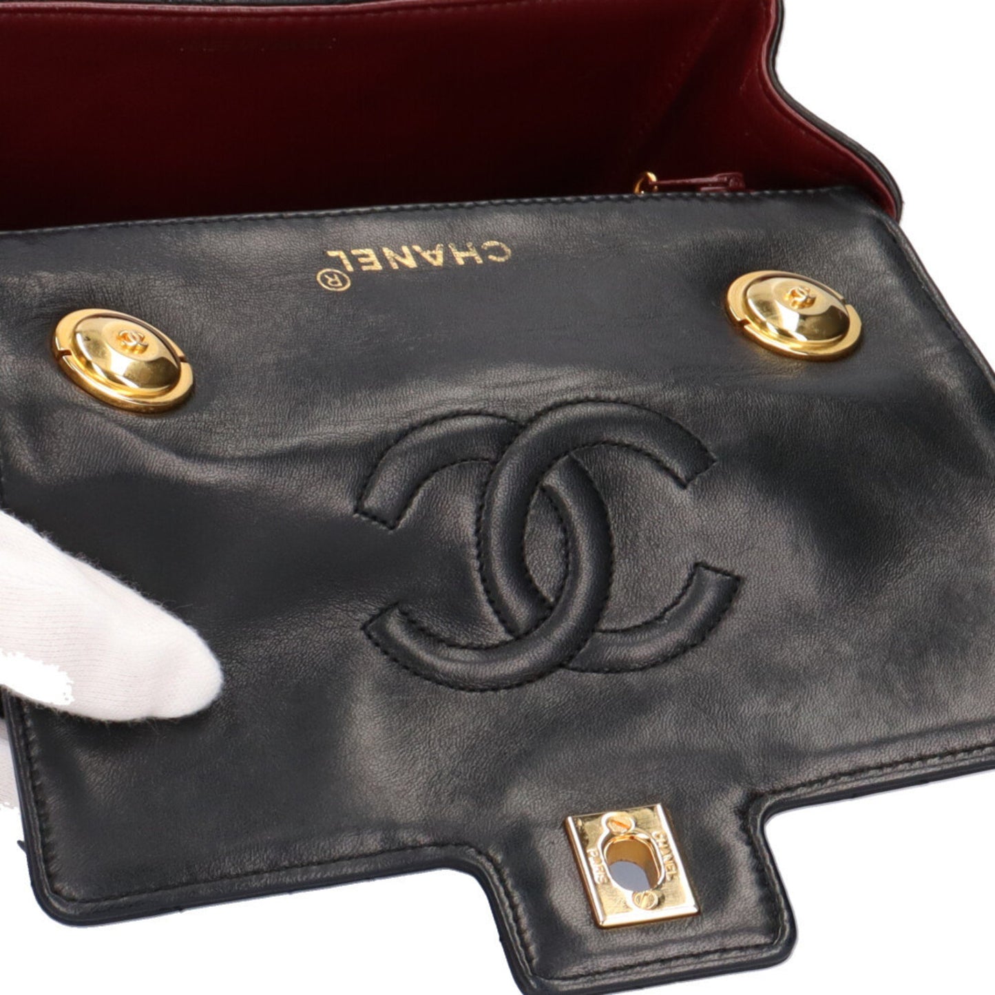 Chanel Black Leather Matelassé