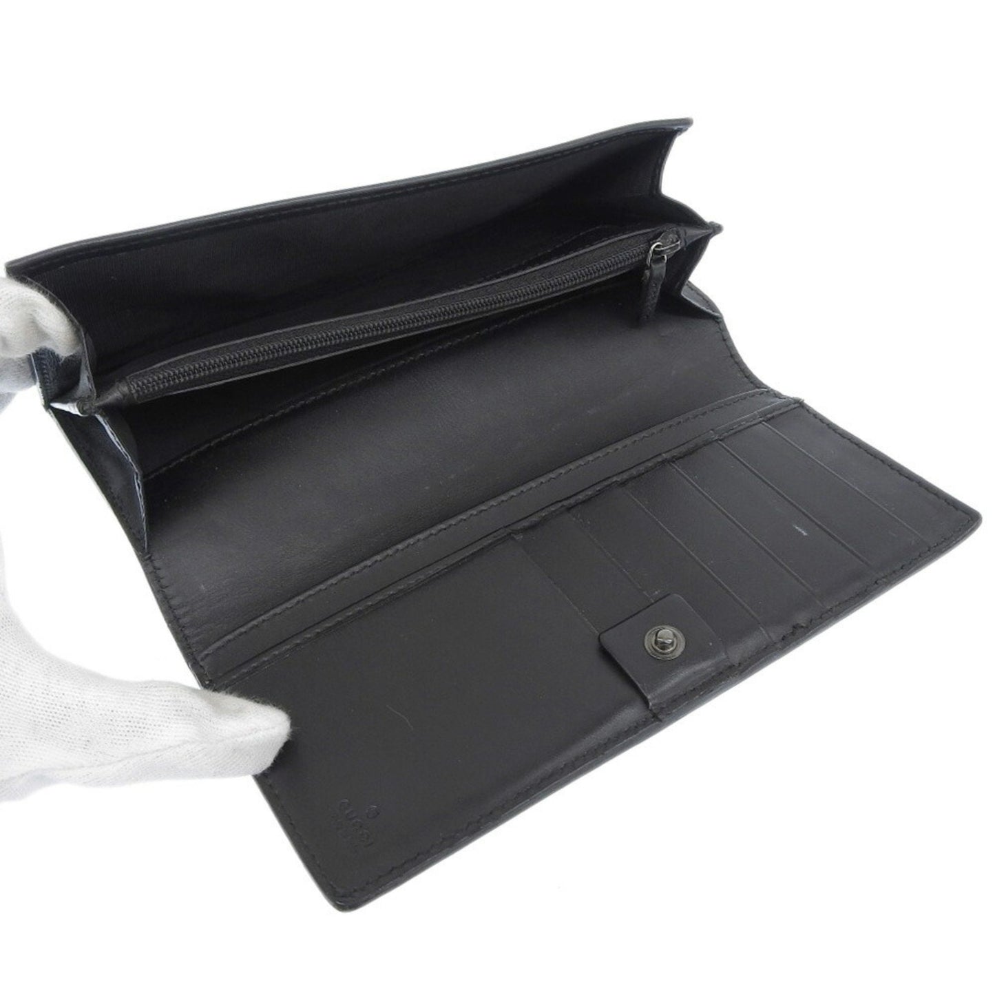 Gucci Black Leather Guccissima