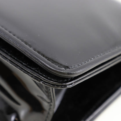 Salvatore Ferragamo Black Patent Leather Clutch