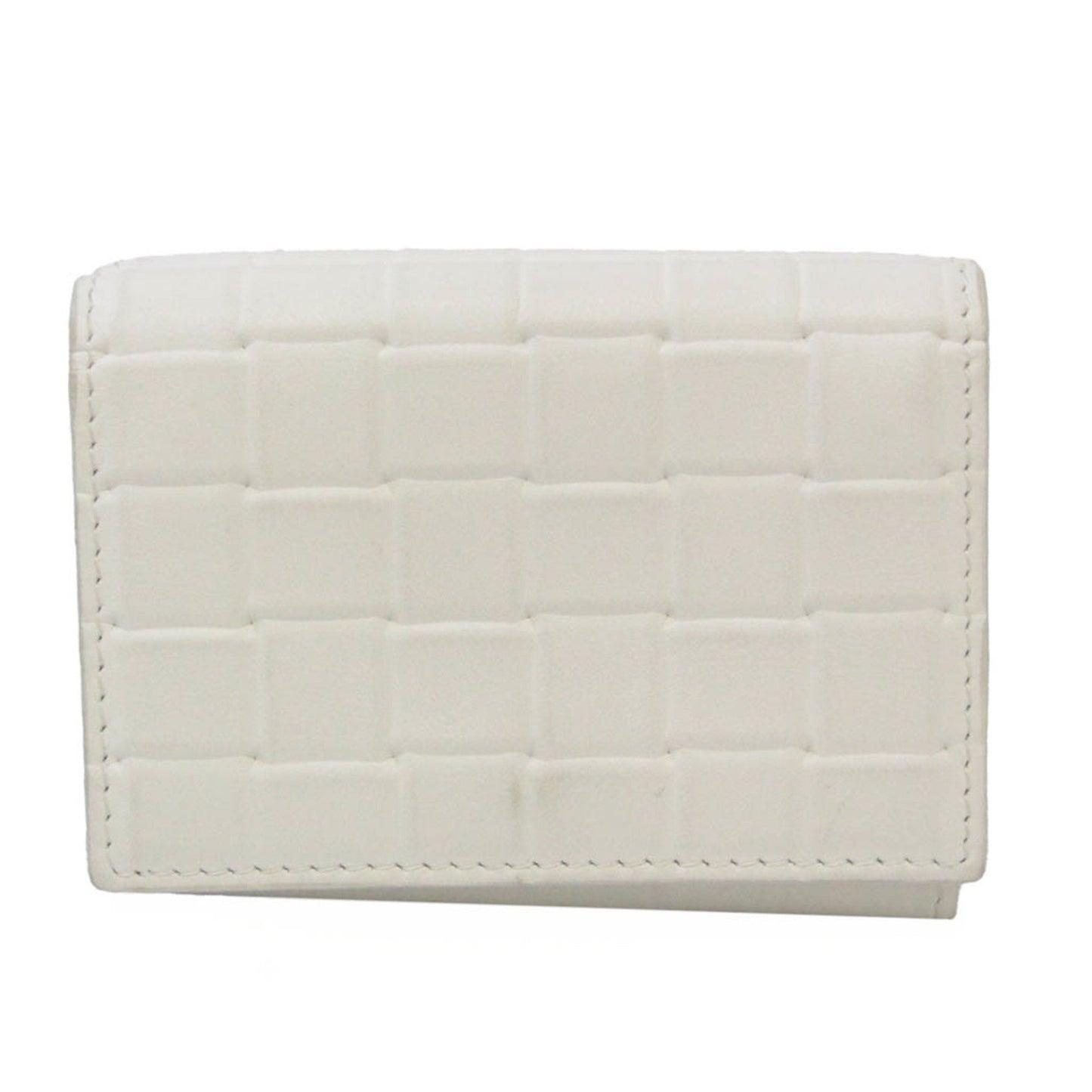 Bottega Veneta White Leather Intrecciato