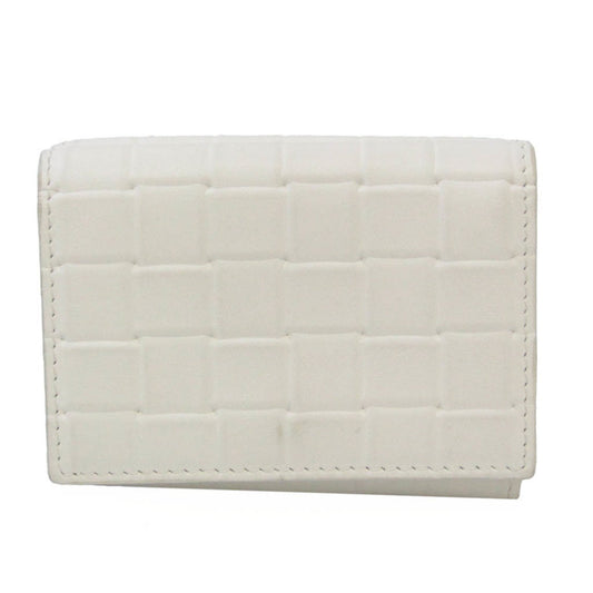 Bottega Veneta White Leather Intrecciato
