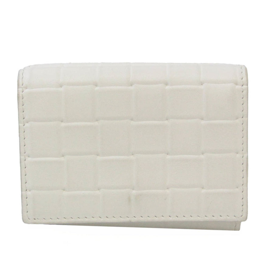 Bottega Veneta White Leather Intrecciato