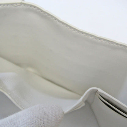 Bottega Veneta White Leather Intrecciato