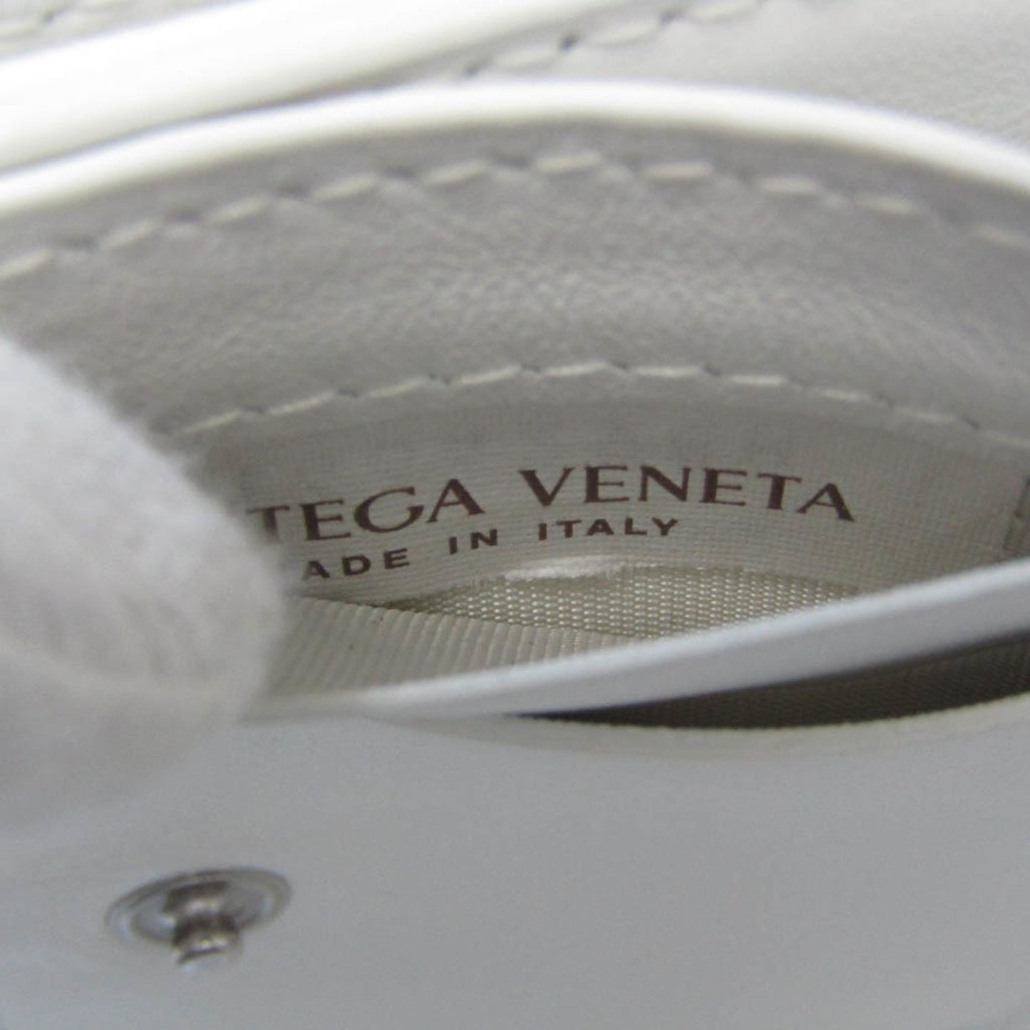 Bottega Veneta White Leather Intrecciato