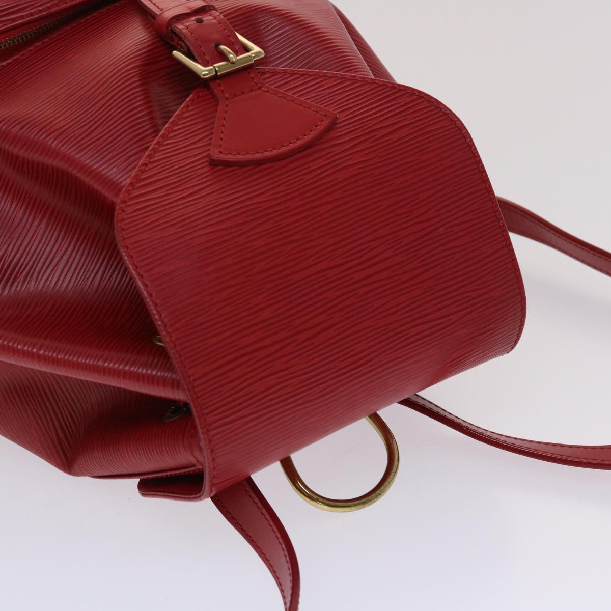 Louis Vuitton Red Leather Montsouris