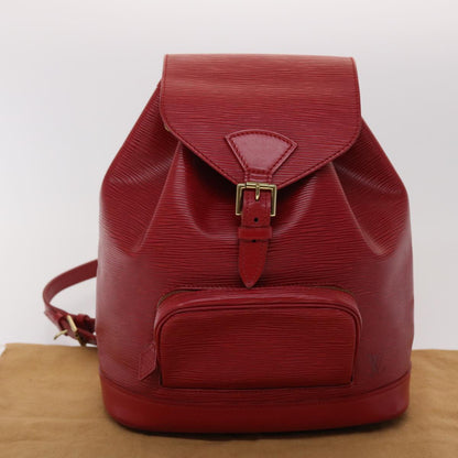 Louis Vuitton Red Leather Montsouris