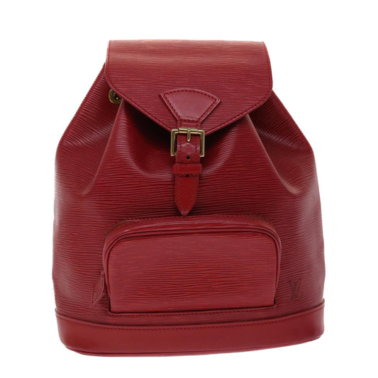 Louis Vuitton Red Leather Montsouris