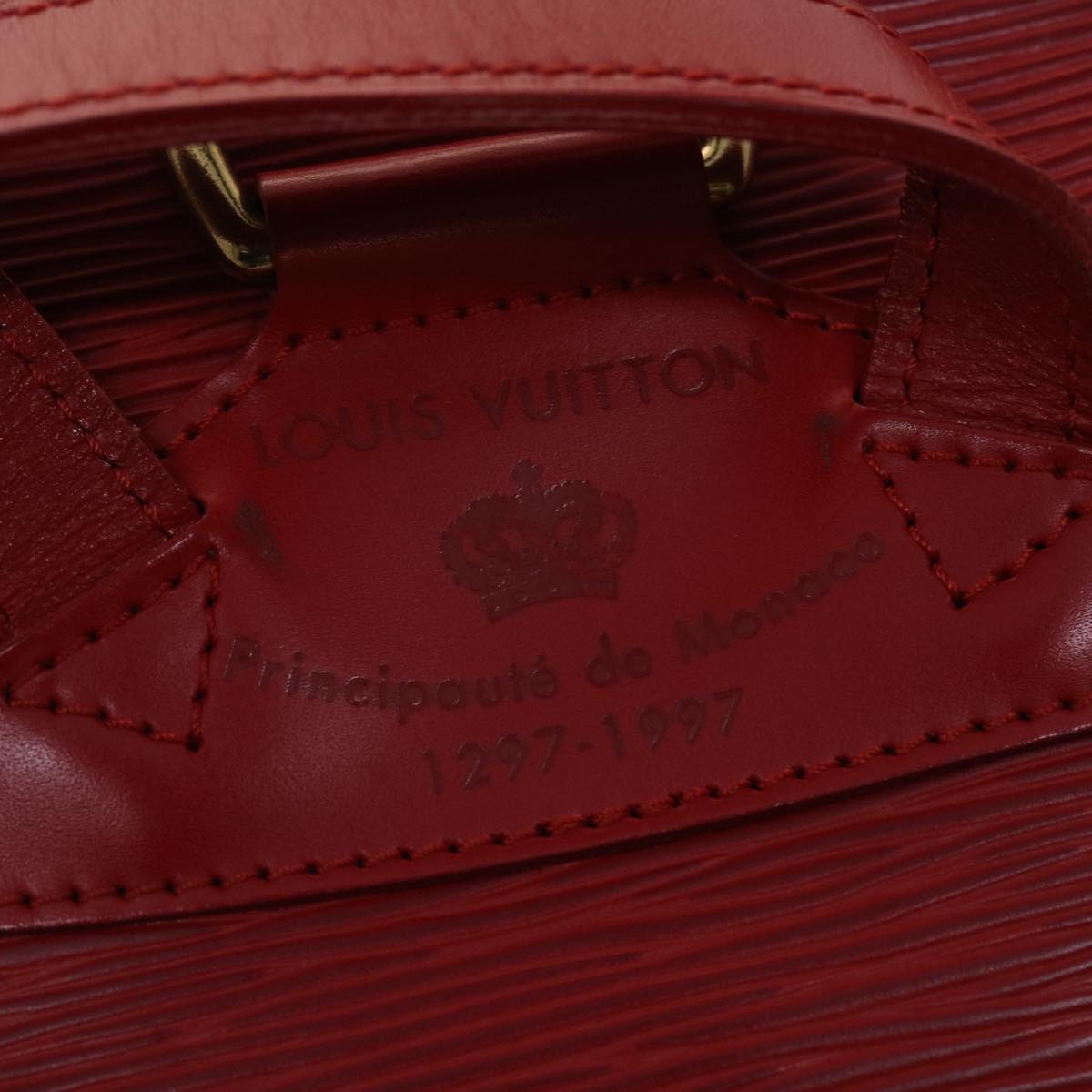 Louis Vuitton Red Leather Montsouris