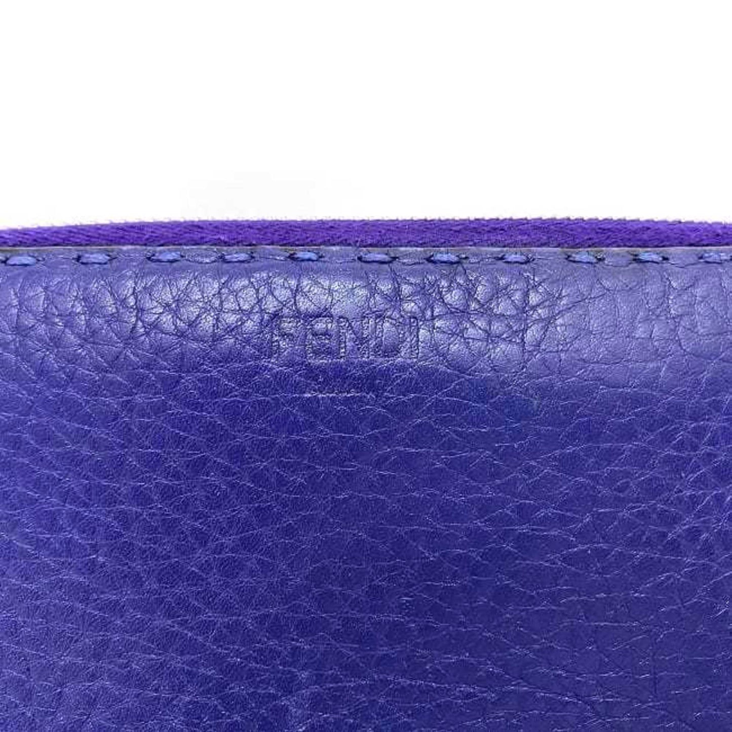 Fendi Purple Leather Selleria