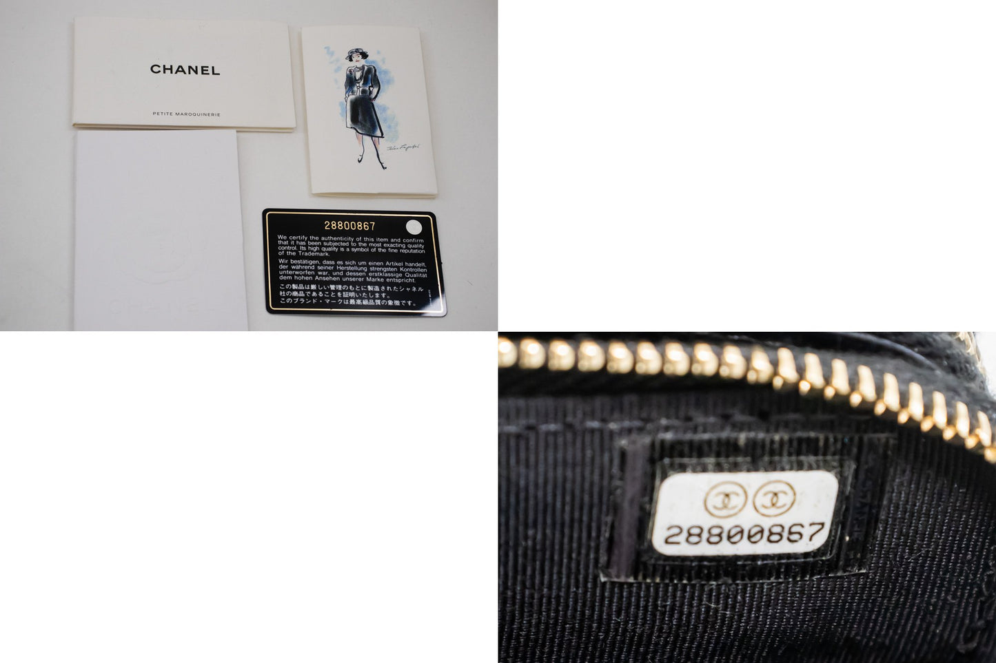 Chanel Black Leather V-stich