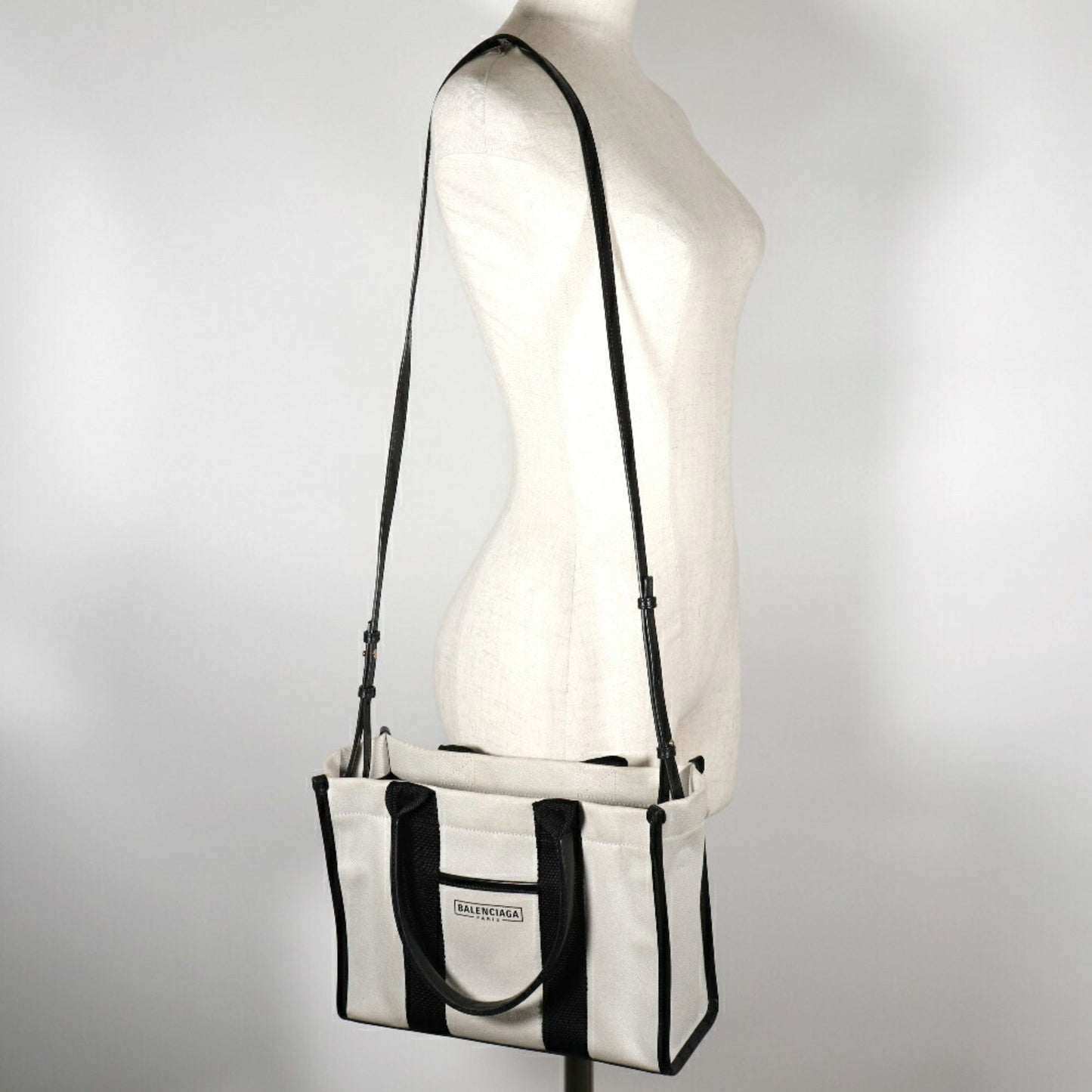 Balenciaga White Canvas Hardware