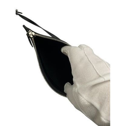 Balenciaga White Canvas Navy Cabas