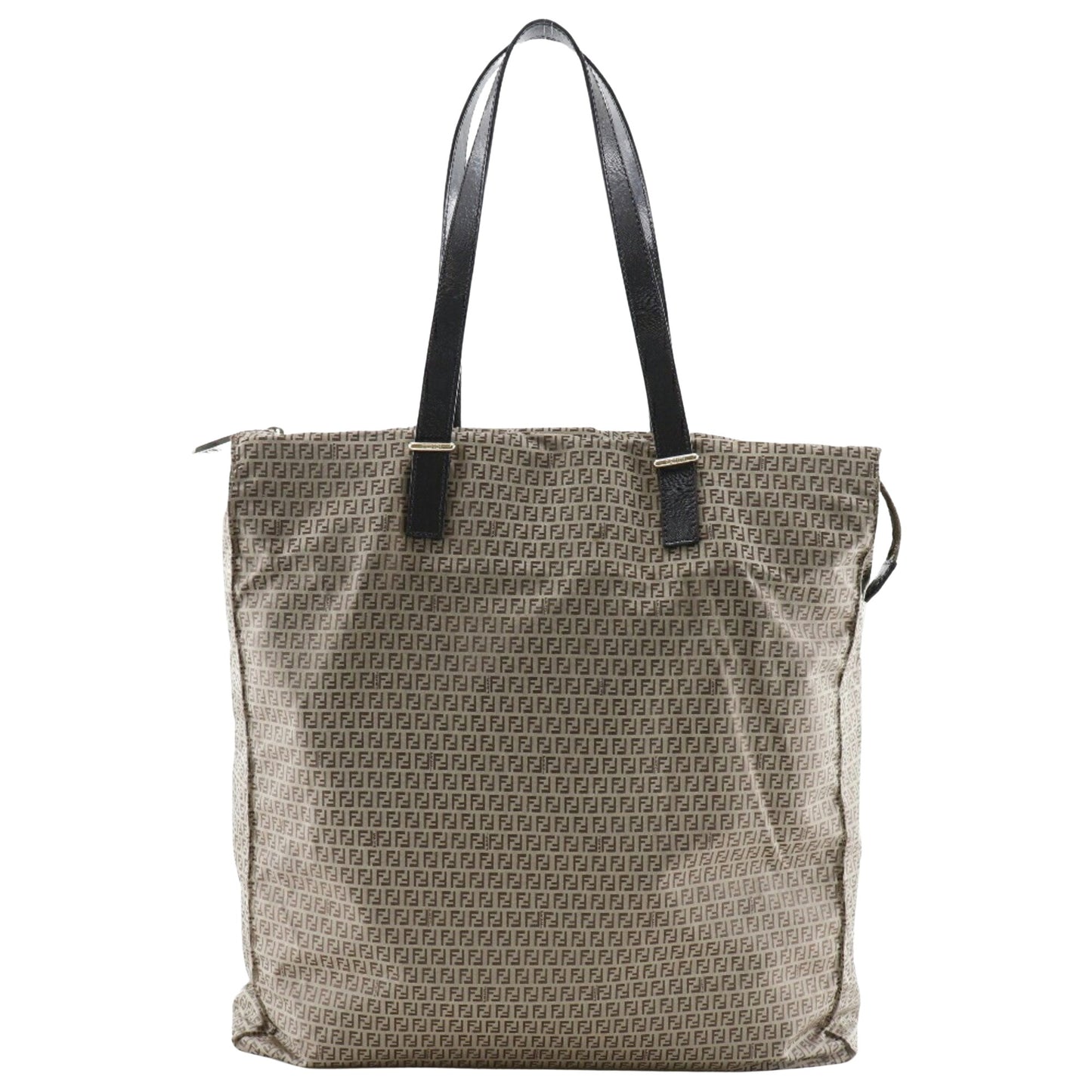 Fendi Brown Pony-style Calfskin Zucca