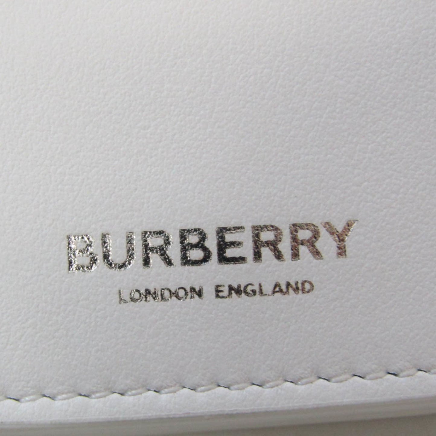 Burberry White Leather Olympia