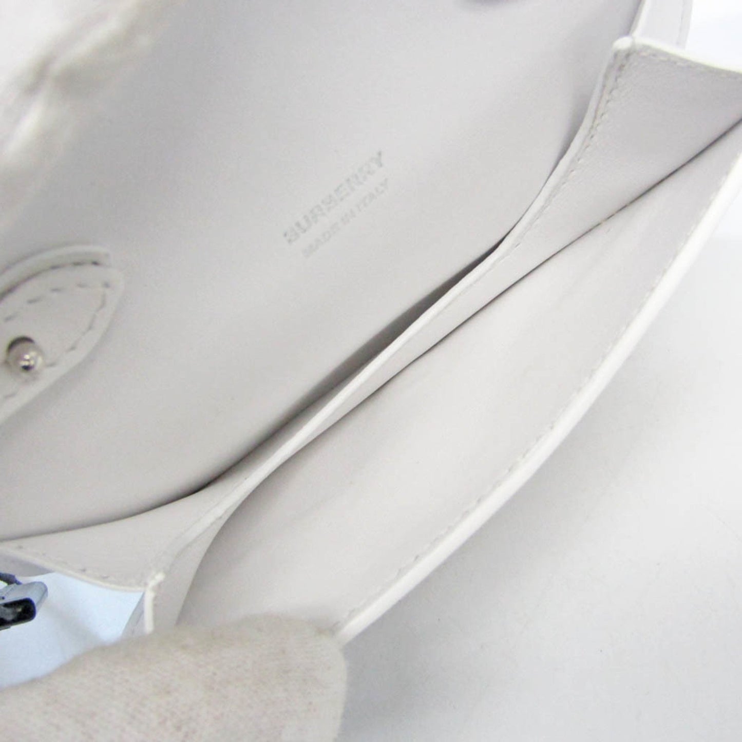 Burberry White Leather Olympia