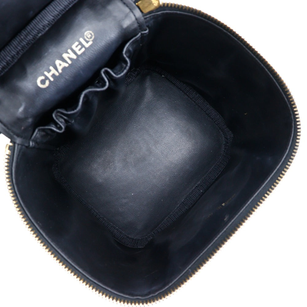 Chanel Black Leather Vanity