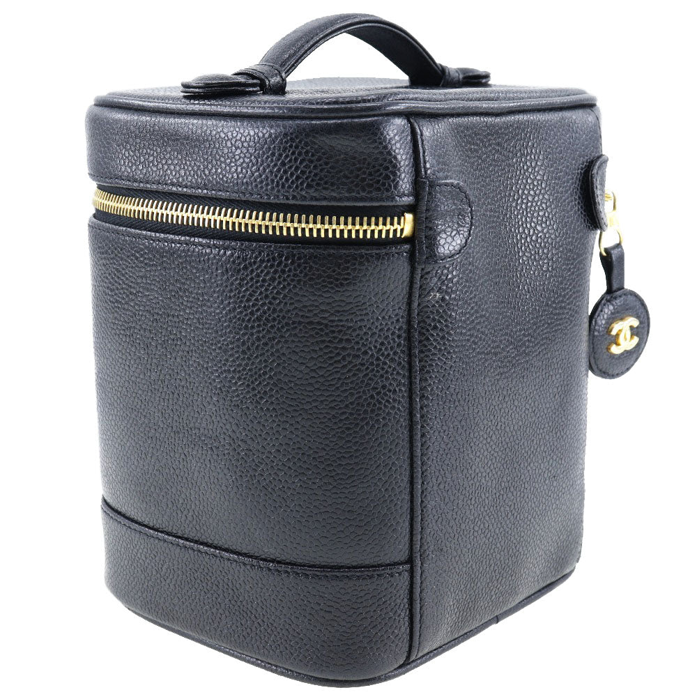 Chanel Black Leather Vanity