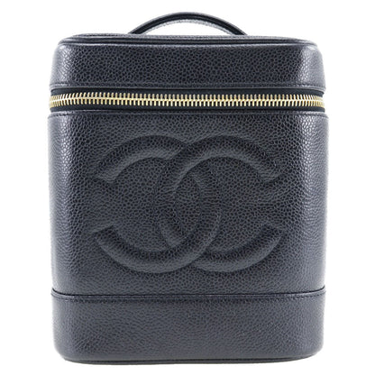 Chanel Black Leather Vanity