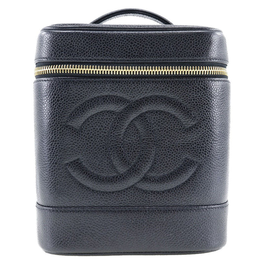 Chanel Black Leather Vanity