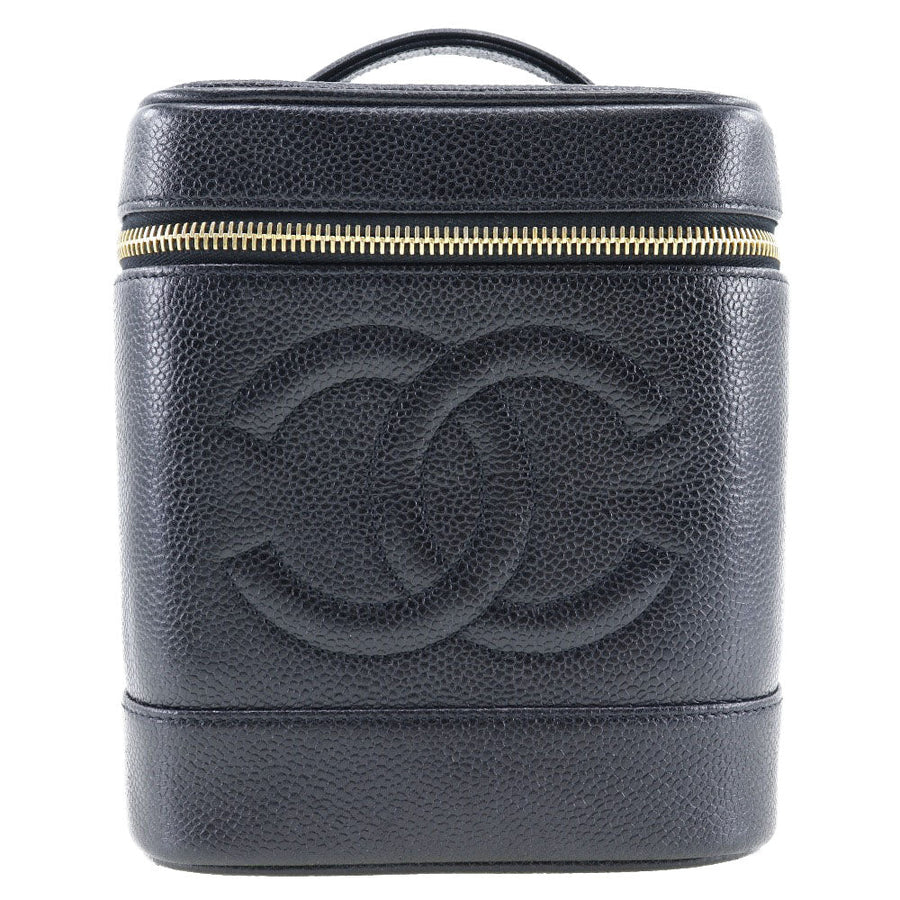 Chanel Black Leather Vanity