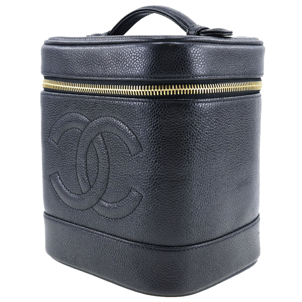 Chanel Black Leather Vanity
