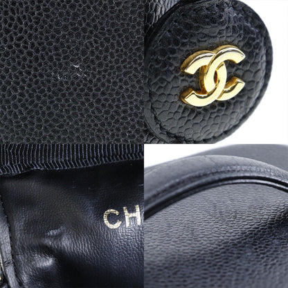Chanel Black Leather Vanity