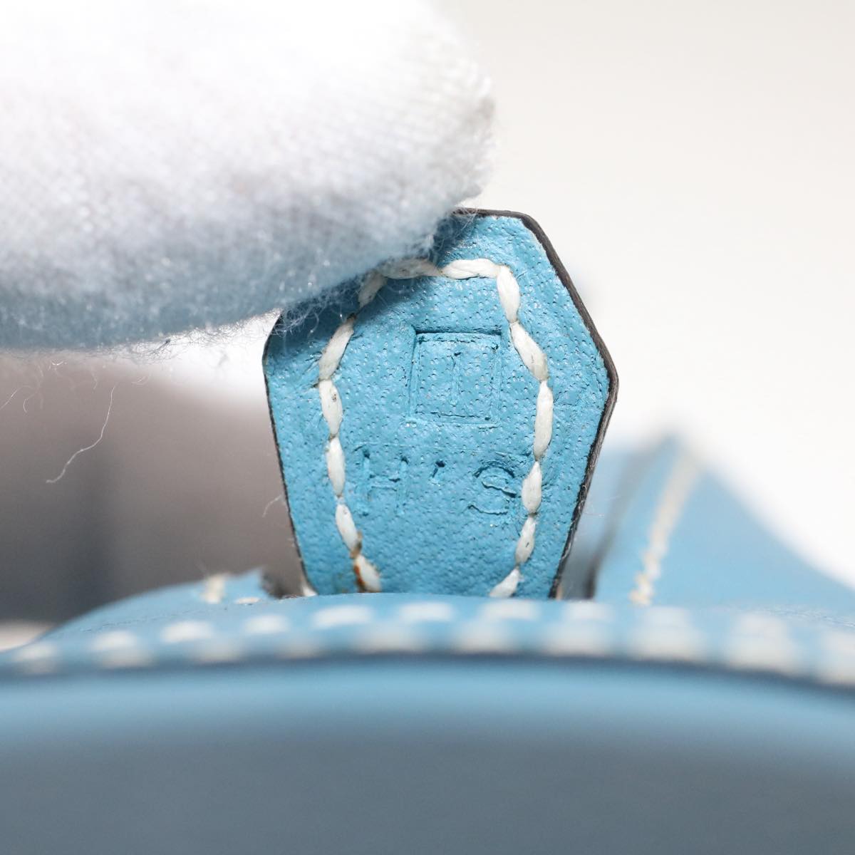Hermès Blue Leather Plume