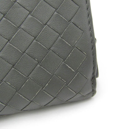 Bottega Veneta Gray Leather Intrecciato