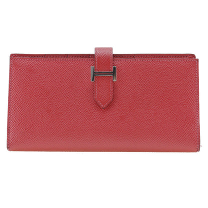 Hermès Red Leather Béarn