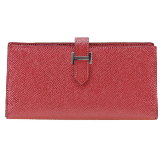 Hermès Red Leather Béarn