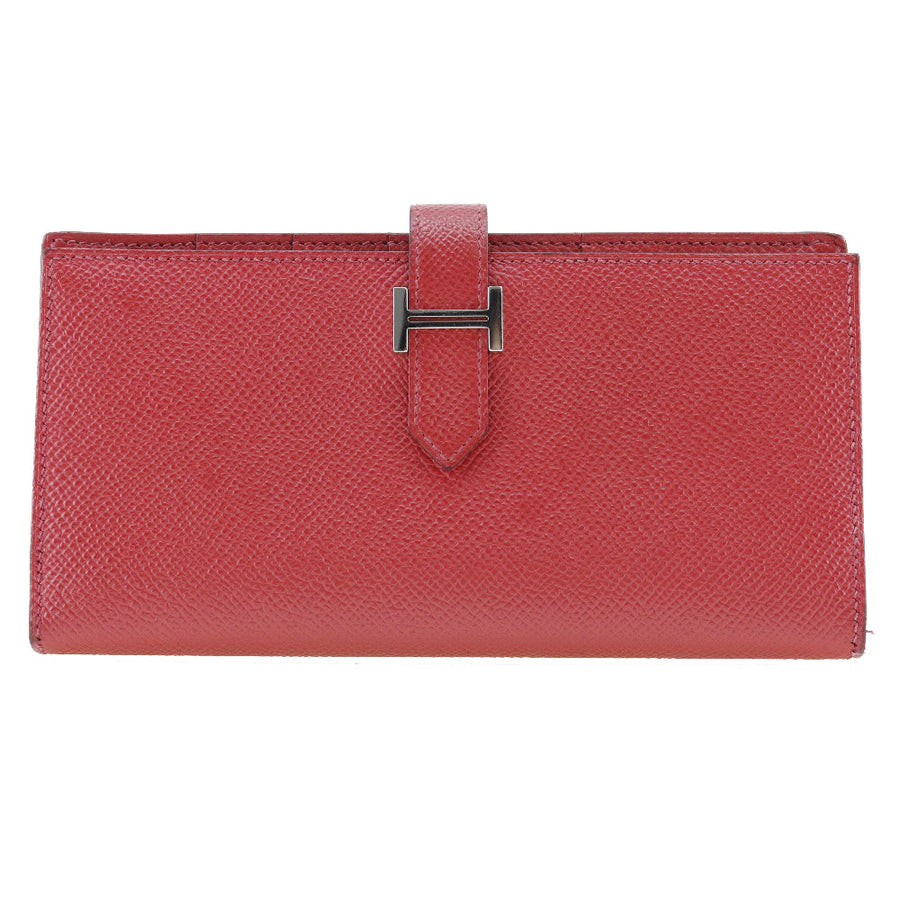 Hermès Red Leather Béarn