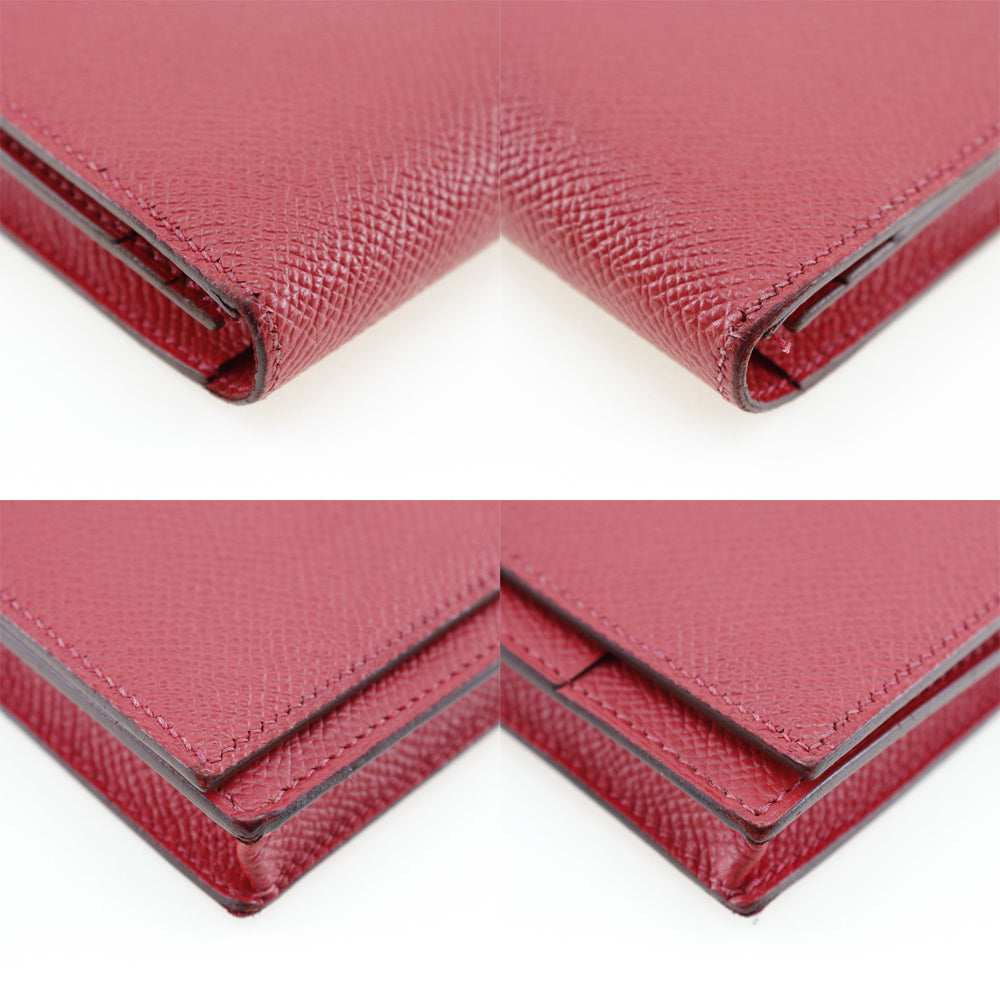 Hermès Red Leather Béarn